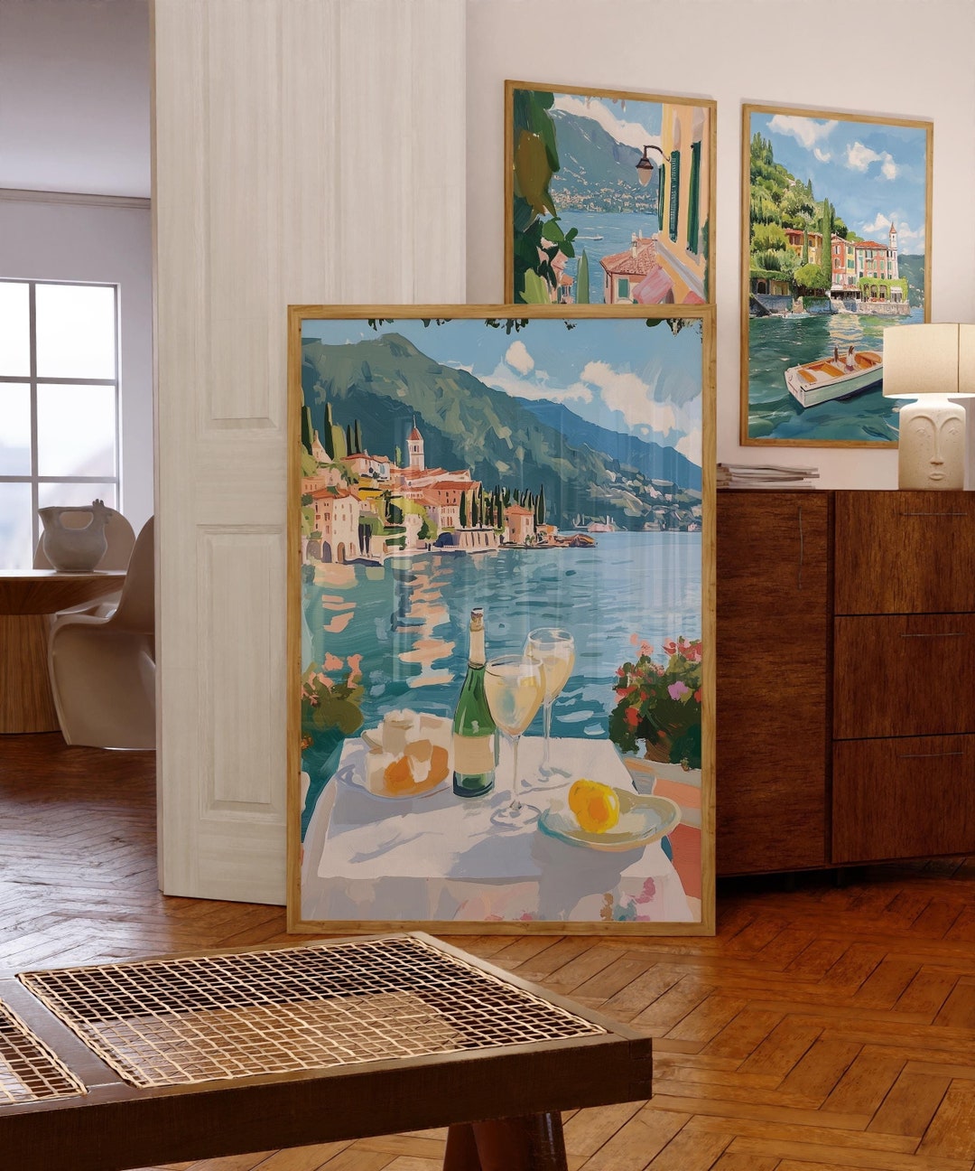 Lake Como Wall Art Watercolor Print, Italian Art, Bellagio Print ...