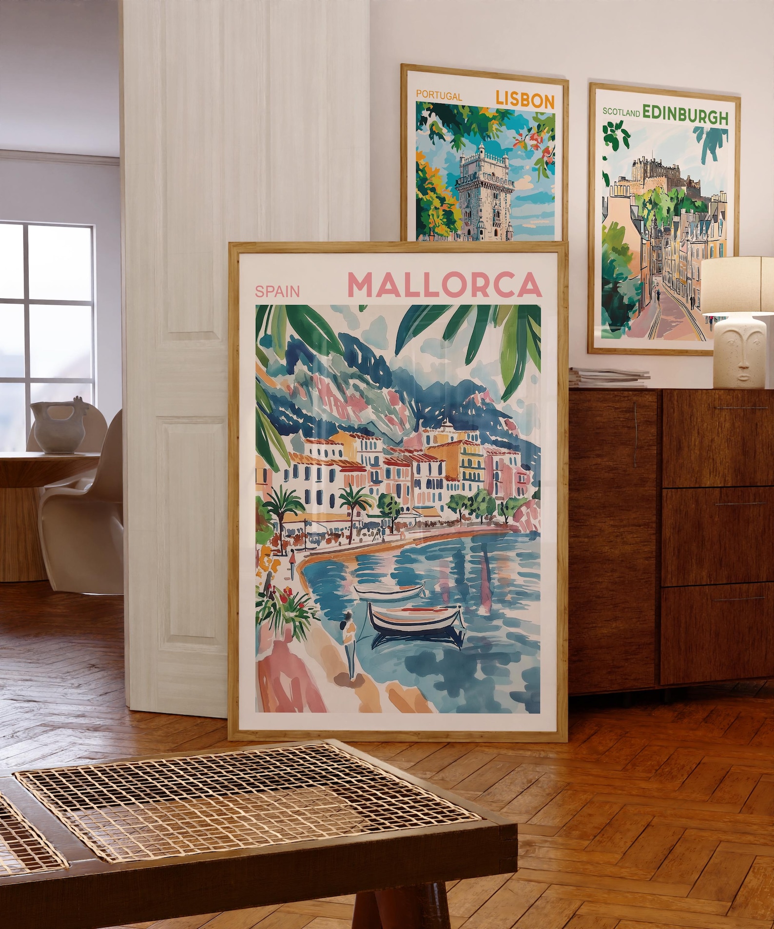 Mallorca Watercolor Art Print - Palma City Print - Spain Europe Travel ...