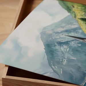 Hallstatt-affisch, akvarelltryck av Hallstatt, väggkonst i Österrike, resetryck, landskapskonst, landskapsdekor, present till nytt hem, resesouvenir bild 4