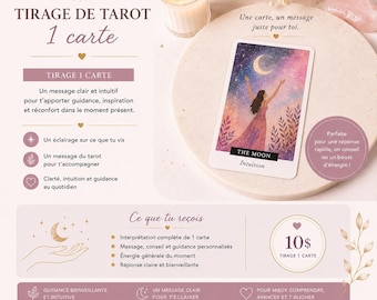 Tirage de Tarot – 1 Carte de Guidance ou de réponse