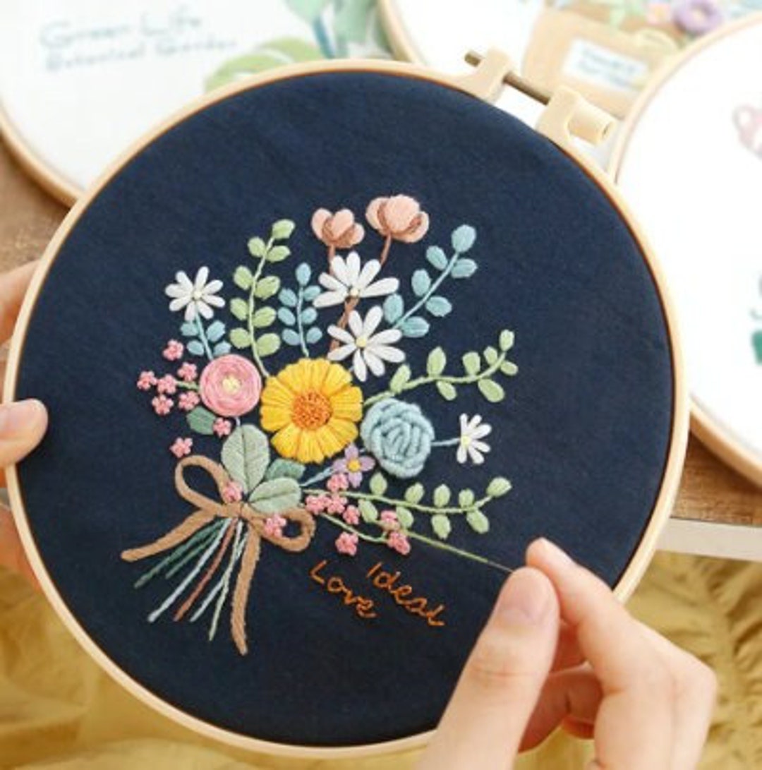 Best Flower Pattern Embroidery Easy DIY for Everyone - Etsy