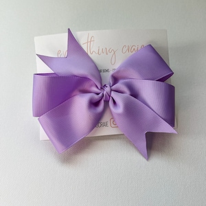 Lavendel Haarschleife | Mädchen Haarschleife | Kleinkind Haarschleife | Mädchen Haarspange | Solide Haarschleife | Mädchen Haarschmuck | Band Haarschleife
