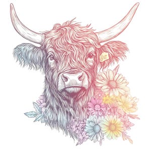 Highland Cow PNG, Western Desert PNG Sublimations, Western Sublimations, Designs Downloads, Shirt Design, Sublimation Download