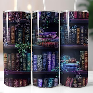 Book Lover Tumbler Wrap, Old Books PNG, Tumbler Wrap For Reader, Library Gifts 20oz Tumbler Sublimation Design, Tumbler PNG File, BookTok