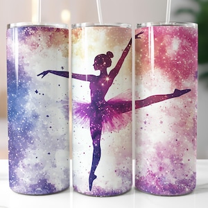 Ballet Dancer Tumbler Wrap, 20 oz skinny Tumbler Wrap Sublimation PNG, Ballerina Dancer Tumbler Wrap PNG Dance Mom Tumbler Wrap Design