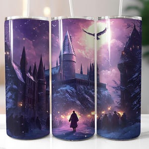 Wizard World Tumbler Wrap, 20oz 30oz Skinny Tumbler Wrap PNG, Wizard Tumbler Design, Straight Tapered, Wizard School, Digital Download