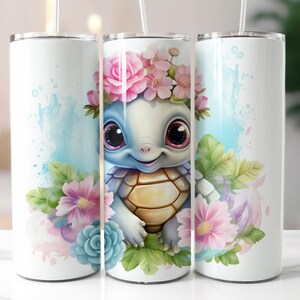 Turtle Tumbler Wrap, Sea Turtle Sublimation Designs, 20 Oz Tumbler Wrap, Beach Tumbler Designs, Png Digital Files