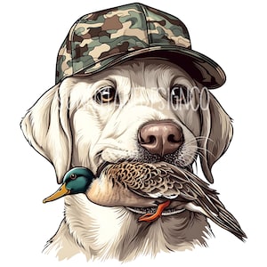 Labrador Jagdhund PNG, digitaler Download, Entenjagd Sublimation PNG, Jagdhund Sublimation PNG, Entenjäger Sublimation PNG