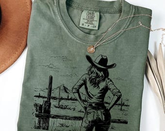 Vaquera del desierto occidental, sublimaciones PNG, sublimaciones occidentales, descargas de diseños, diseño de camisetas, descarga de sublimación