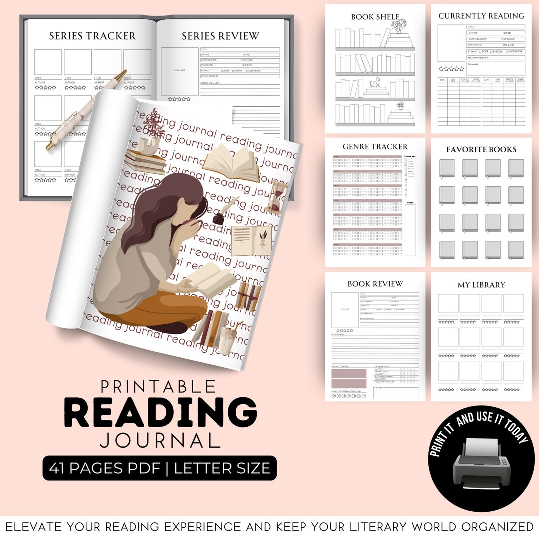 Printable Book Reading Journal Printable Reading Planner - Etsy