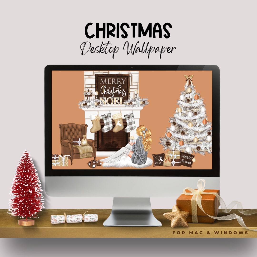 Christmas MacBook Wallpaper, Christmas Microsoft Desktop, Cozy 