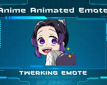 Demon Butterfly Girl Twerking Animated Emote, Twerk Twitch Animated Emote, Youtube Discord Animated Emote, Purple Girl Animated Emote