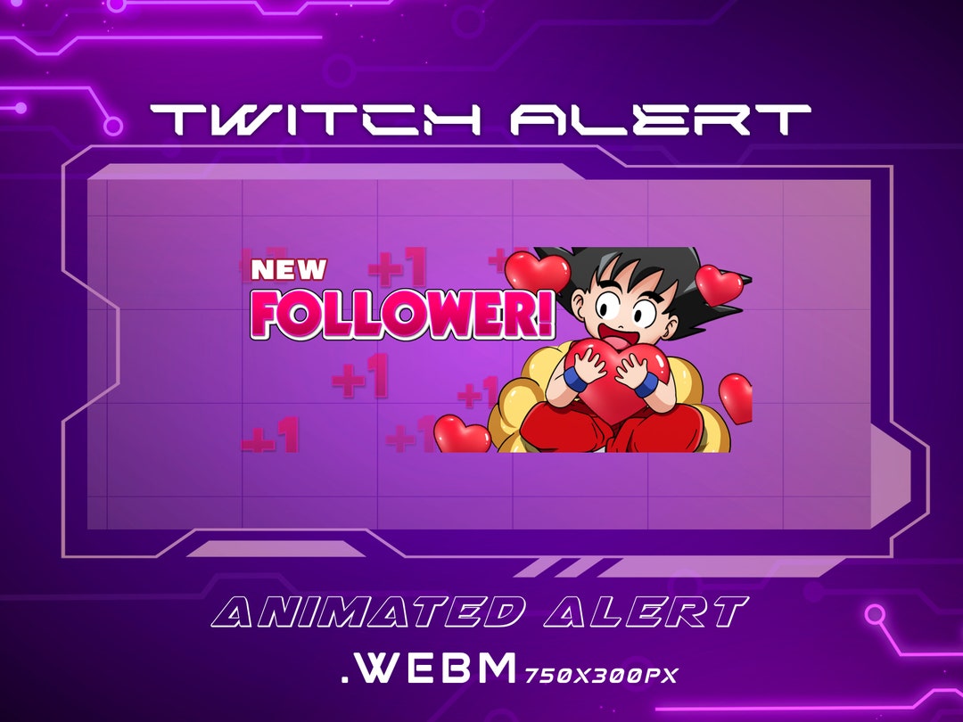 New Follower Anime Animated Twitch Alerts Stream Alerts - Etsy New Zealand
