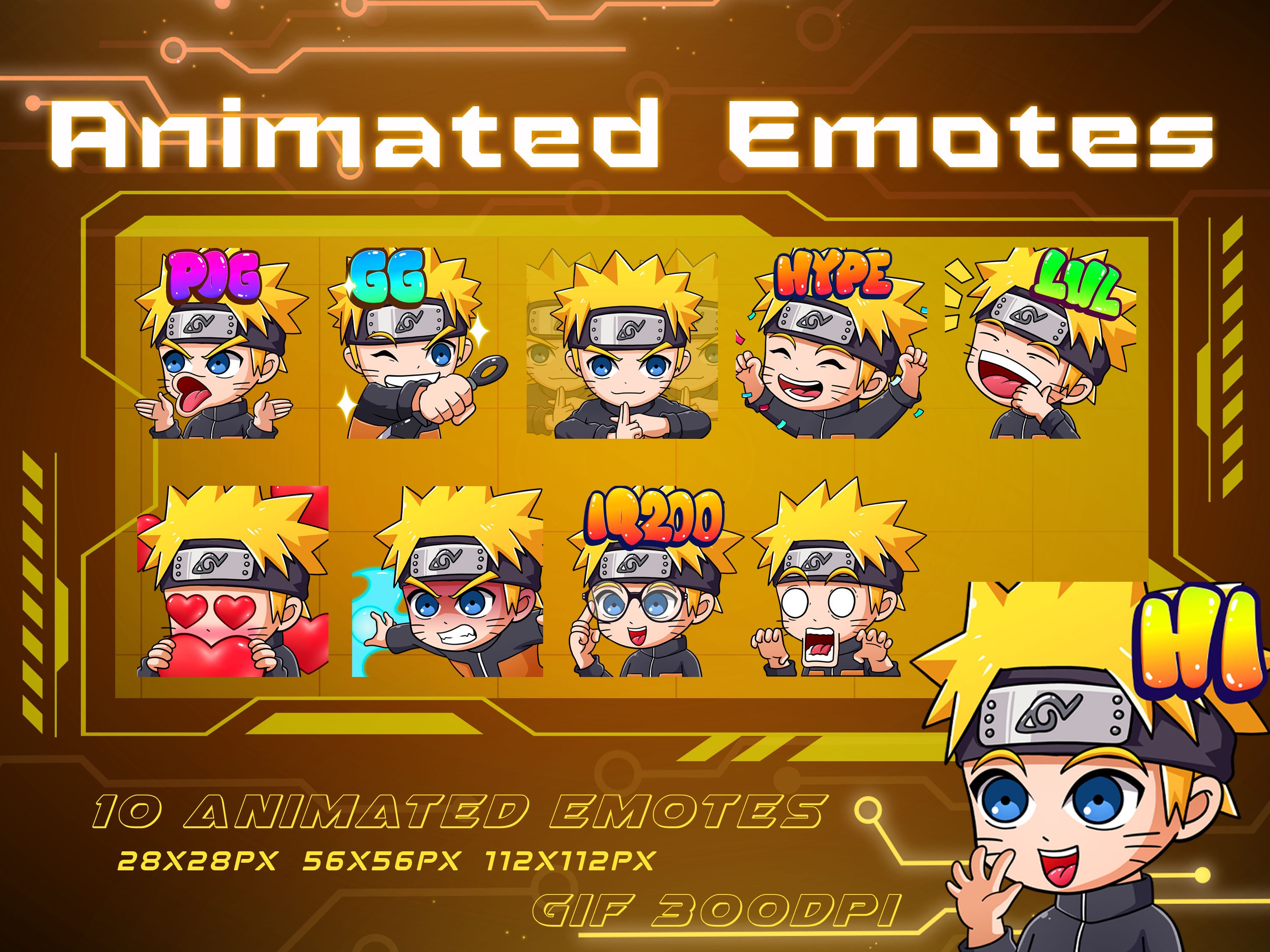 10x Animated Ninja Shinobi Boy Emote Twitch Animated Emotes - Etsy
