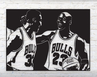 Michael Jordan SVG Wall art decor Vector Poster design PNG Digital download ai, eps, pdf File for laser cutting and plasma cutting dxf, dwg