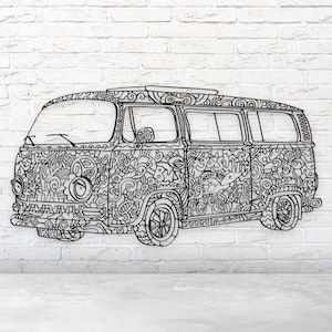 Happy bus SVG Wall art Files for laser cutting and plasma cutting dxf, dwg Metal wall decor PNG Instant digital download ai, eps, pdf, files