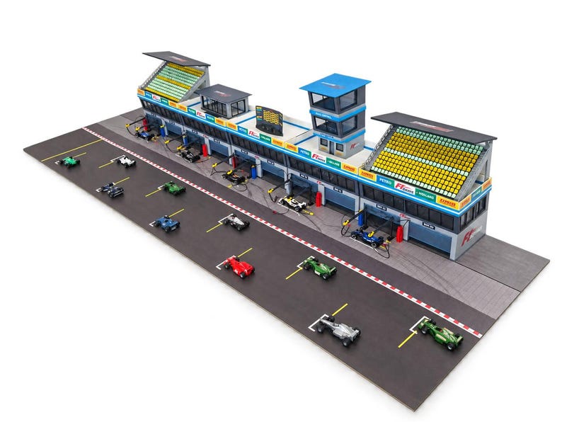 Building Pit Set 1:64 Scale Diorama City Pit Lane Garage Building Set – Diecast Model ...