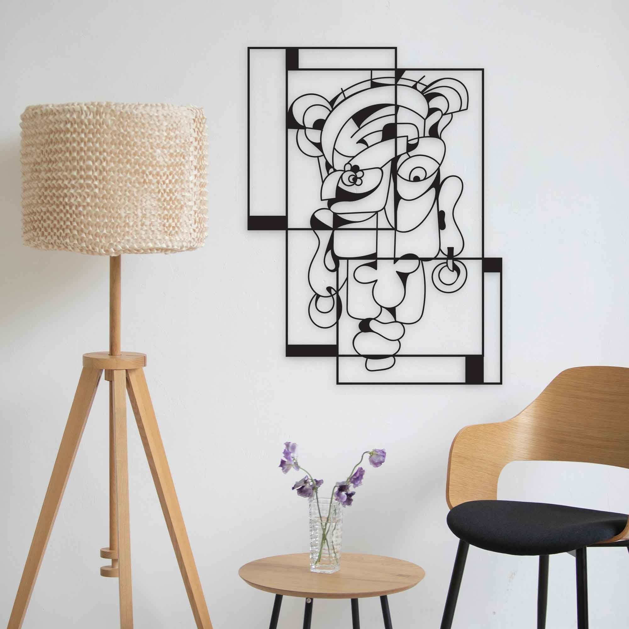 SVG Abstract Face Wall Art Decor File for Laser Cutting and Plasma ...