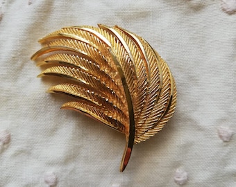 Broche vintage Feuille d'Or