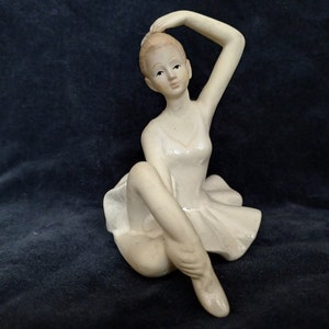 Vintage Ballet Dancer Girl Figurine White