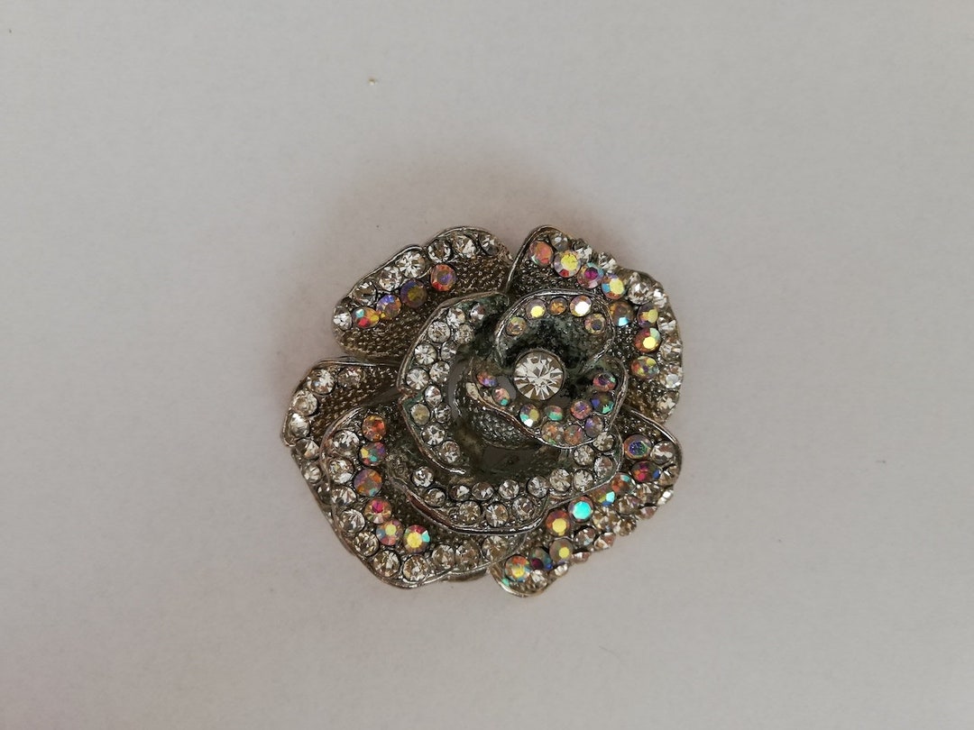 Broche Vintage Exceptionnelle Avec Pierres Synthétiques - Bijou Ancien
