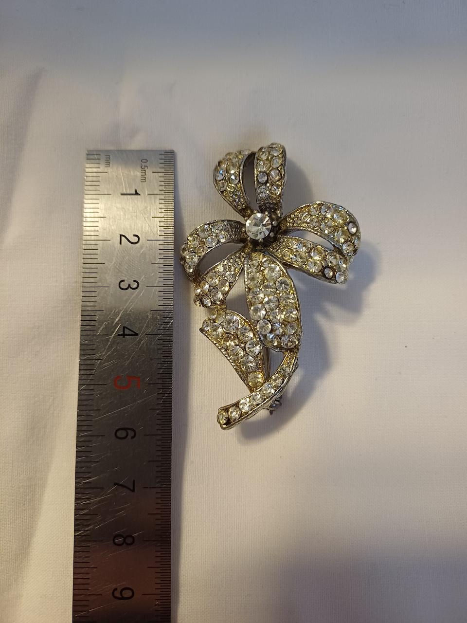 CHANEL Pre-Owned Spilla Con Strass CC Anni '80-'90 | Oro | IT