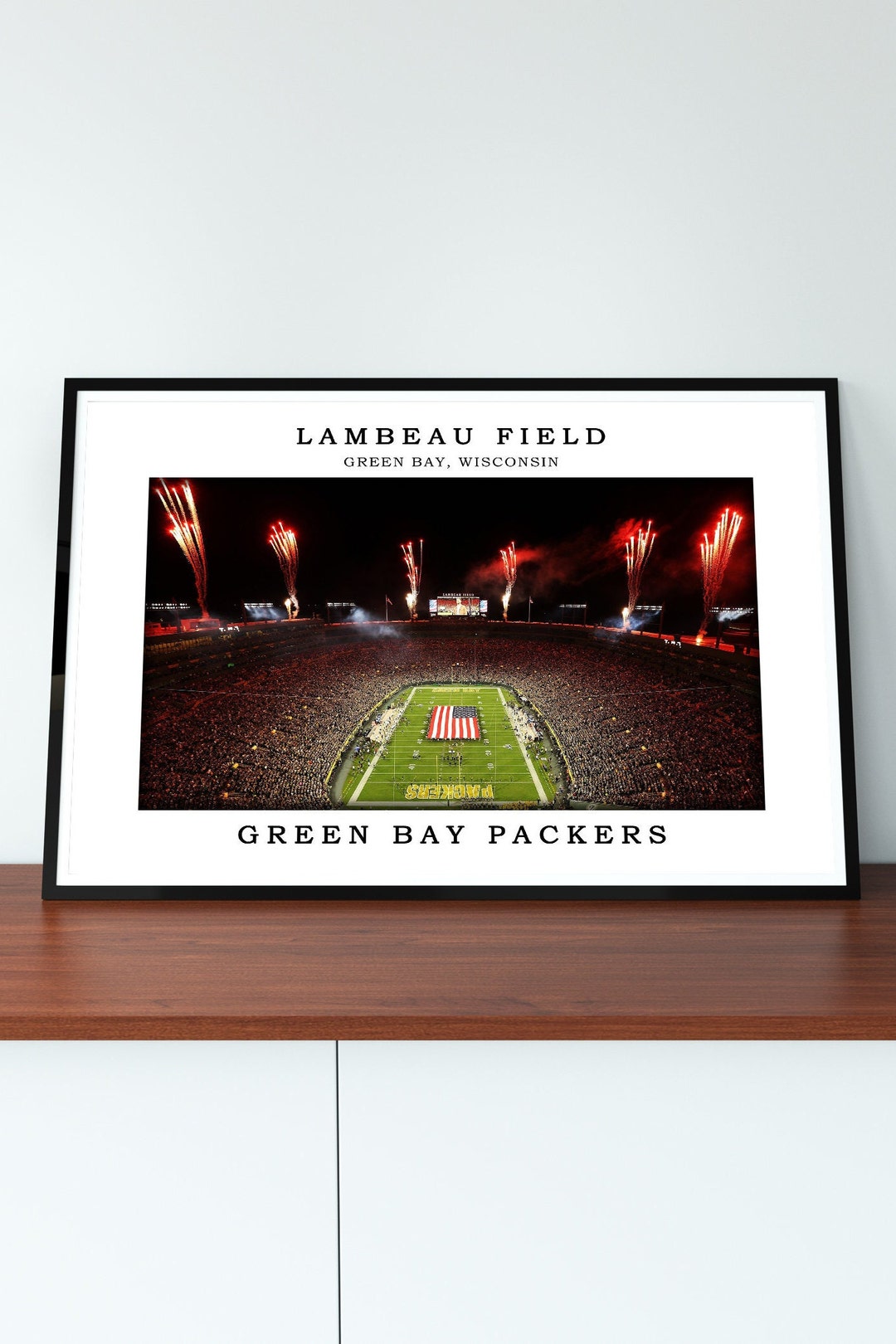 Lambeau Field Canvas Poster Lambeau Field Stadium Print Framed Stadium