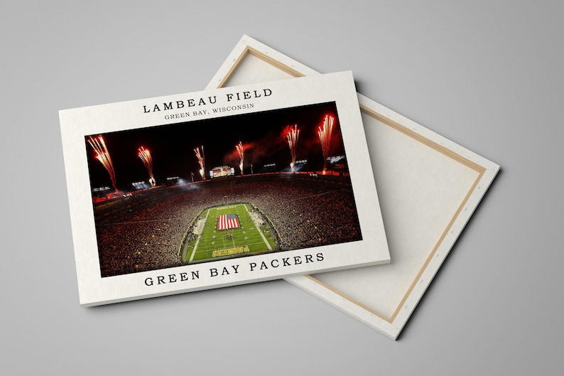 Lambeau Field Canvas Poster Lambeau Field Stadium Print Framed Stadium