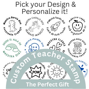 Custom Spanish Teacher Stamp, Classroom Stamp, Spanish Stamp, Teacher Stamp, Spanish, Teacher Gift, Personalized Spanish Teacher Stamp