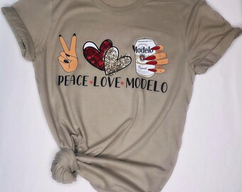 Peace Love Modello Erwachsene T-Shirt