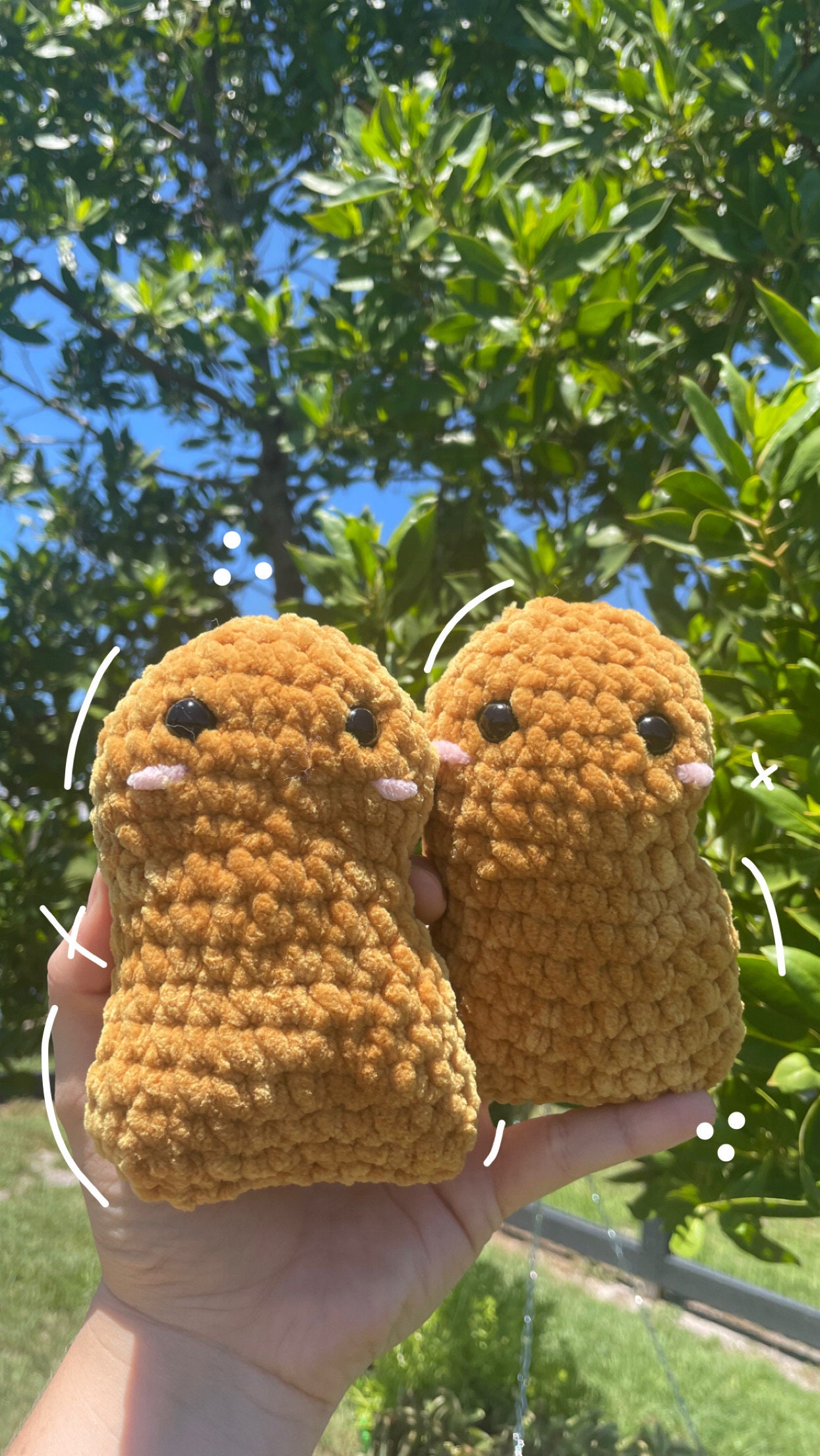  Handmade Crochet Personalized Positive Chicken Nugget