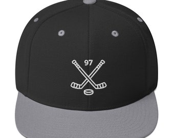 Personalized Hockey number hat - custom hockey player gift - hockey team hats