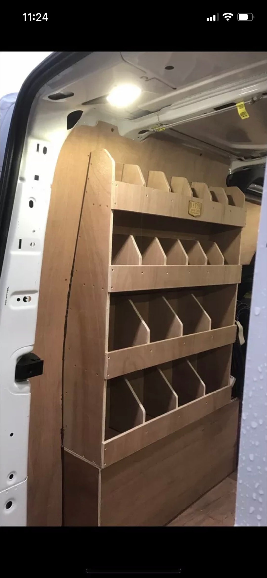 Volkswagen Crafter Van Racking Plywood Shelving Etsy UK