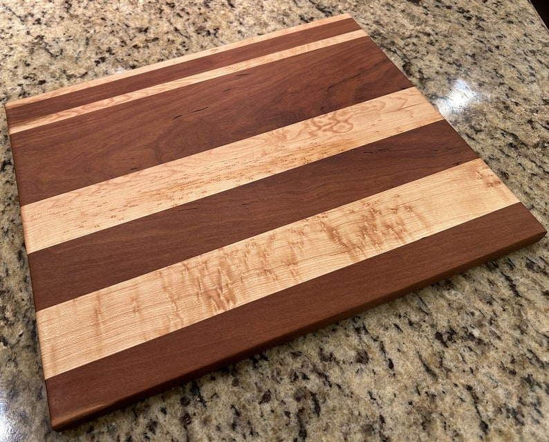 Maple and Chestnut hard to Find Wood Cutting Board Etsy