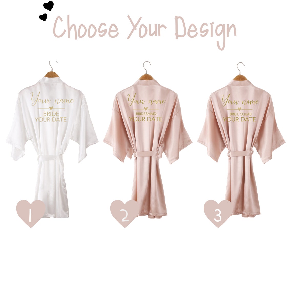 Personalized Golden Foil Bride/bridemaids/team Bride Robes Etsy Canada