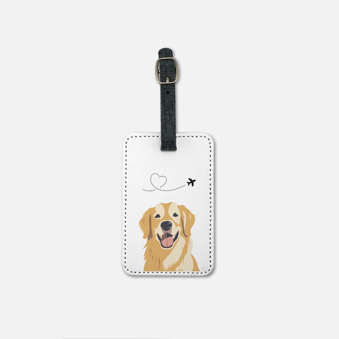 ゴールデンレトリバー用ラゲッジタグ – かわいい犬用旅行アクセサリー