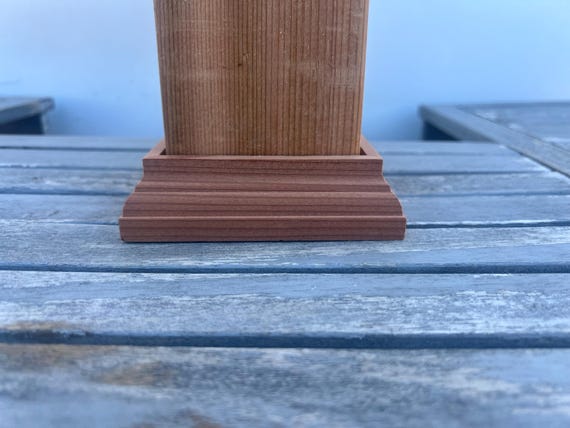 6x6 5 1 2 Wood Post Skirt Redwood Traditional Style All Post Sizes Available. Custom Sizes on Demand 6x6 Etsy