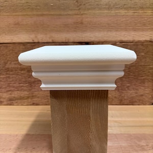 PVC Slip Over Post Cap - AZEK - Flat top- Many sizes available 3-1/2" - 4" - 4-1/2" - 5" - 5-1/2" - 6" - 6-3/4" - 8" - 10"