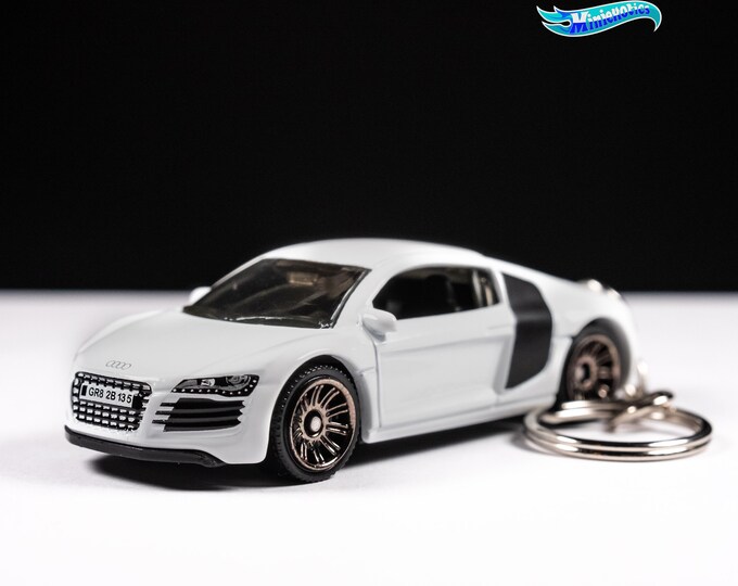 Audi R8 Keychain, Matchbox Diecast Car Keychain, Collectible Automotive