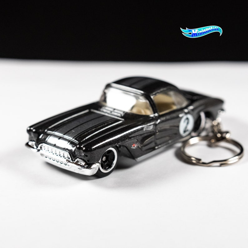 1962 Corvette Keychain, Hotwheels Diecast Collectible Car Gift