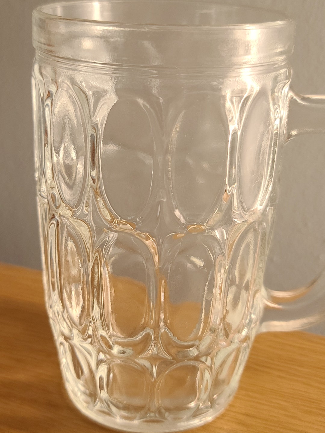Vintage Dimple Glass Beer Mugs Set of 4 Etsy