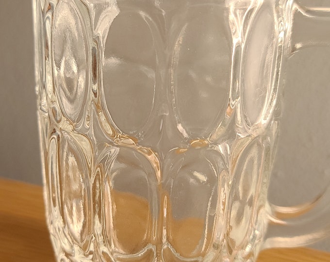 Vintage Dimple Glass Beer Mugs Set of 4 Etsy