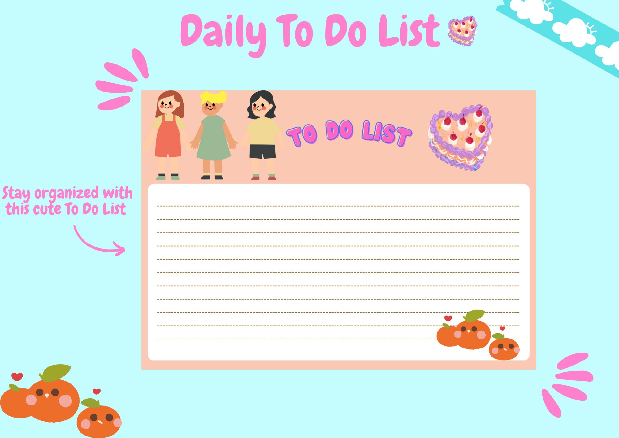 Cute Aesthetic Printable Pack of a to Do List and a Weekly Planner ...