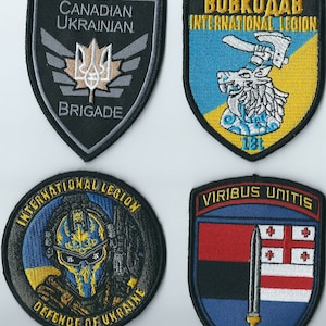 Ukrainian Army Morale Patch FRANCE+UKRAINE Flag Tactical Badge Hook  Textile💙💛