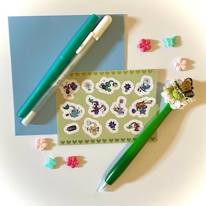 Holographic mischievous Pikmin sticker sheet set 3.3 inches X 5.5 inches