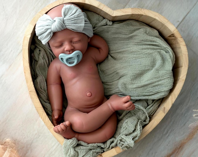 Featured listing image: Full Body Silicone Baby Doll, Girl, 18 inch, Black: Presley