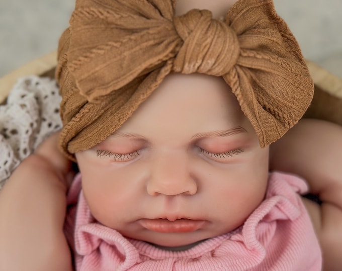 Featured listing image: Logan: Full Body Silicone Baby Doll, Fair or Brown Skin, Boy, Girl, Asleep, Realistic 19 Inches