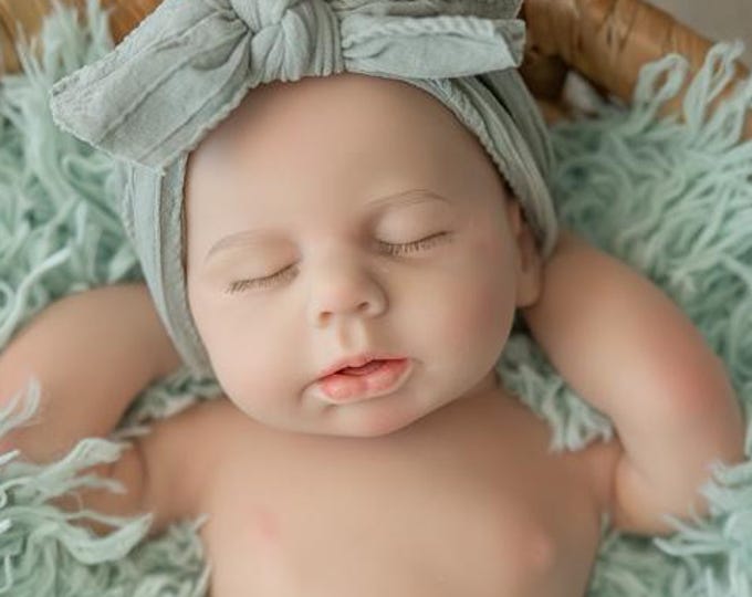 Featured listing image: Full Body Silicone Baby Doll, Realistic Doll, Girl, Asleep, 18 inch