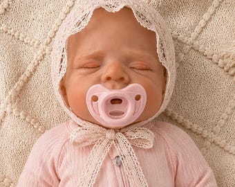 Full Body Silicone Baby Doll, Asleep, Realistic 18 Inches, floppy, add hair