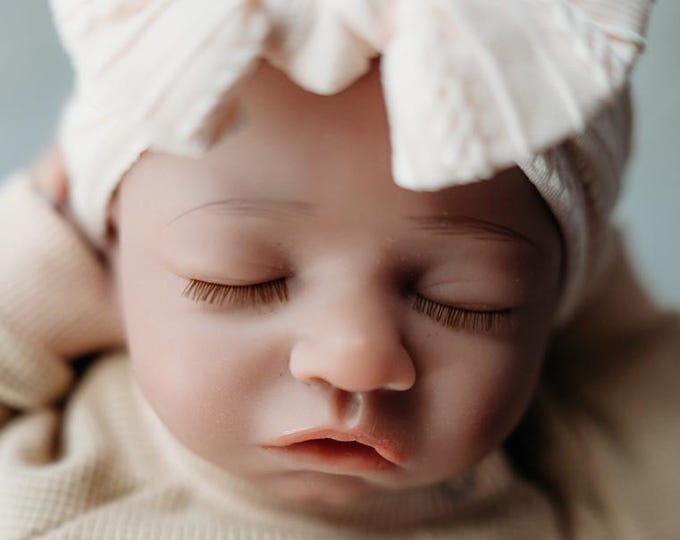 Featured listing image: Full Body Silicone Baby Doll with Drink and Wet system, Girl, 18 inch, Asleep